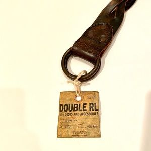 RRL Ralph Lauren Brown Leather Braided/Woven Belt